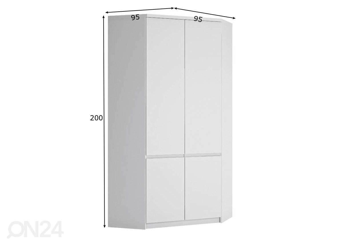 Угловой шкаф Fribo 95x95 cm увеличить размеры