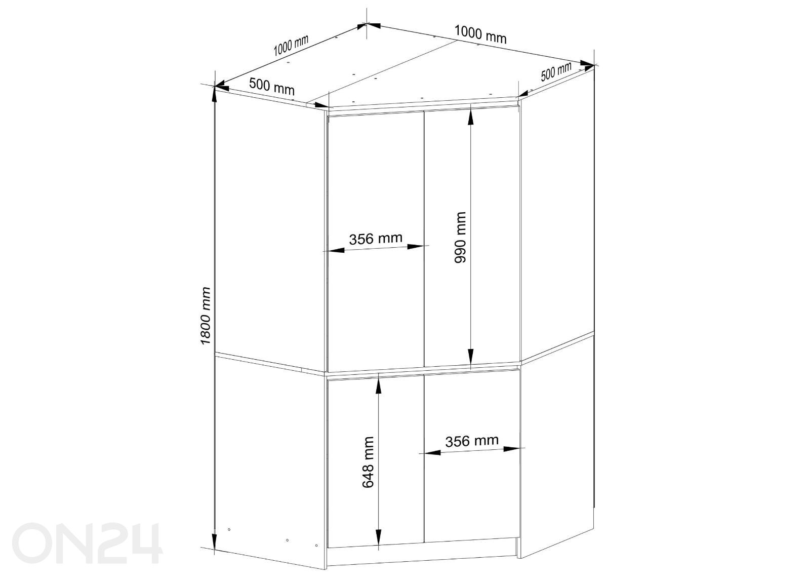 Угловой шкаф S100 увеличить размеры