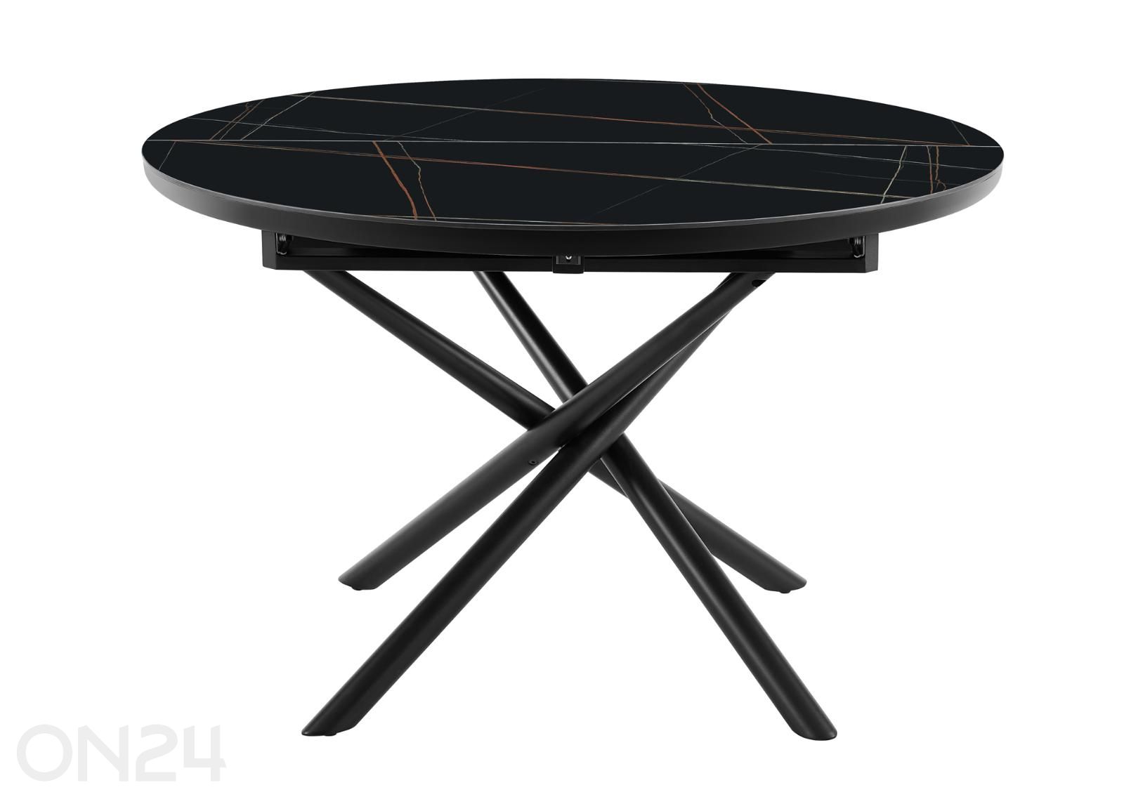 Удлиняющийся обеденный стол Ø120 см увеличить