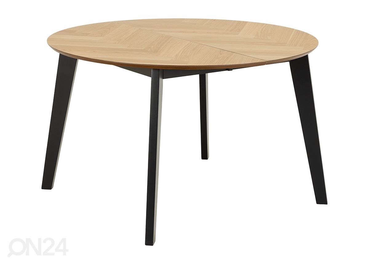 Удлиняющийся обеденный стол Ø120/198 cm увеличить