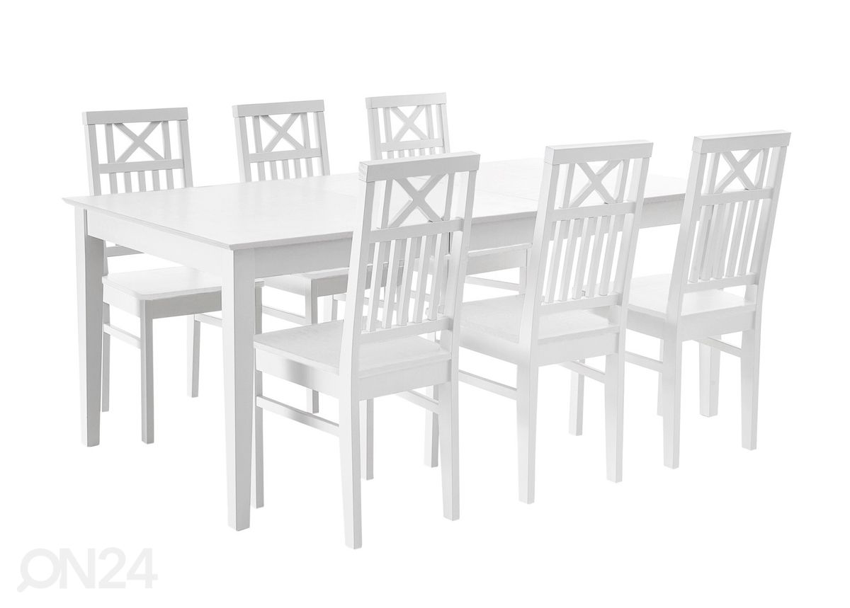 Удлиняющийся обеденный стол из массива берёзы Florence 140/180x90 cm увеличить