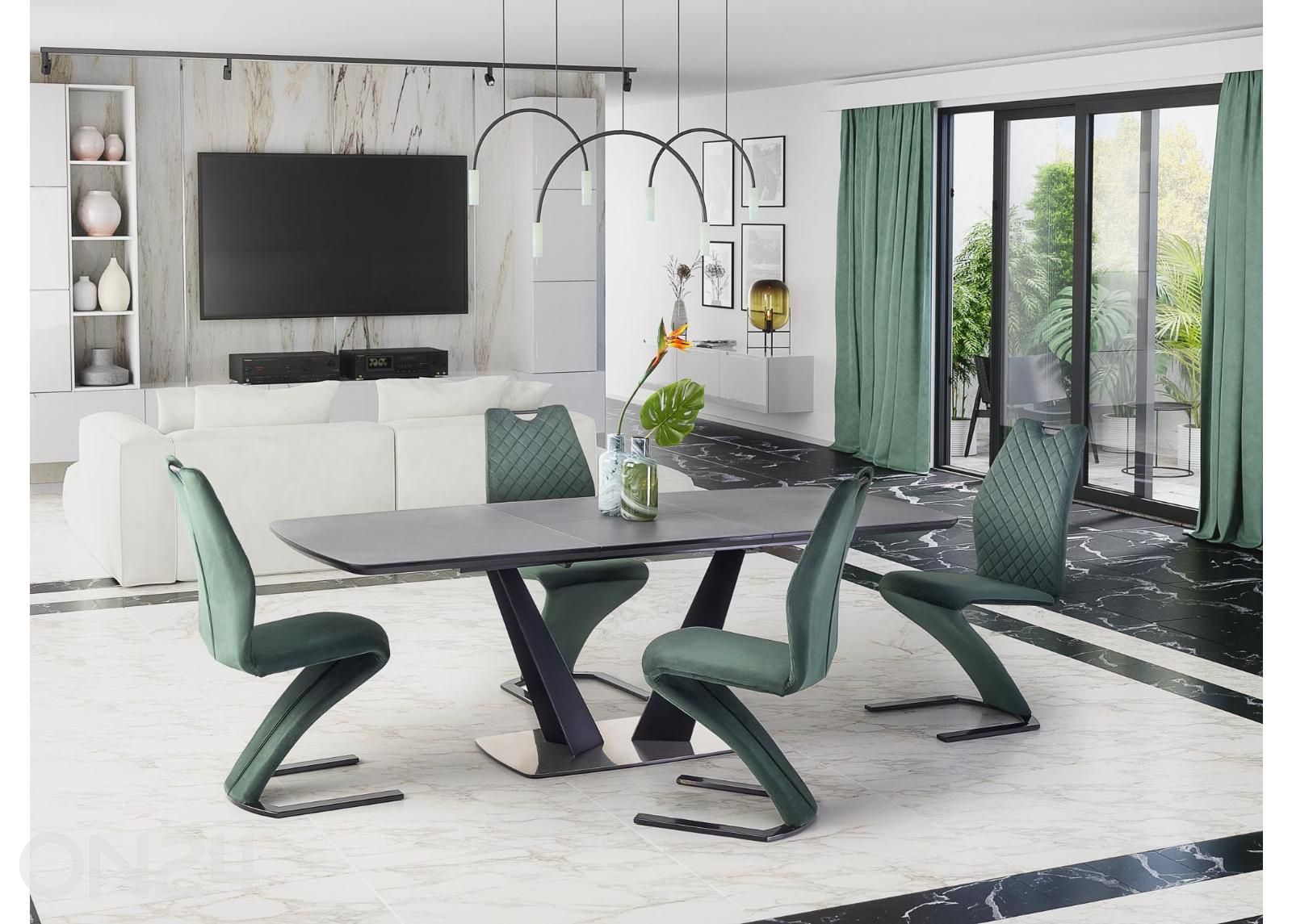 Удлиняющийся обеденный стол 160/220x90 cm увеличить