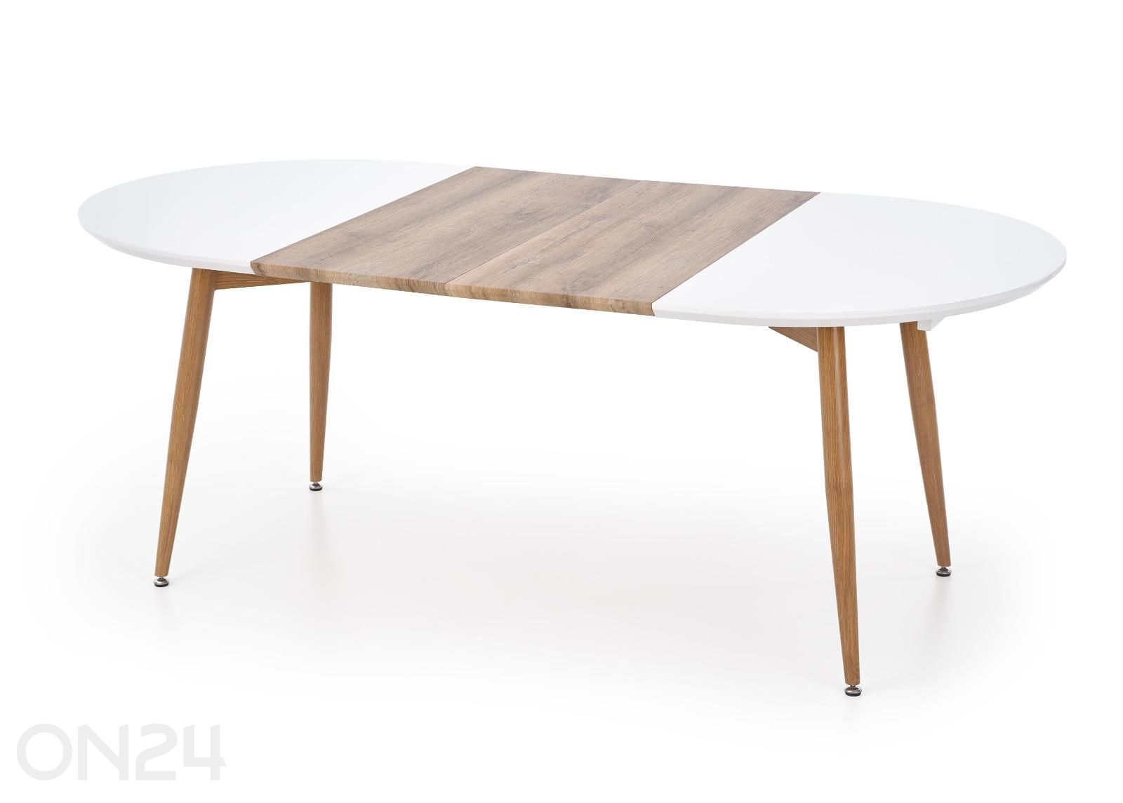 Удлиняющийся обеденный стол Edward 100x120/200 см увеличить