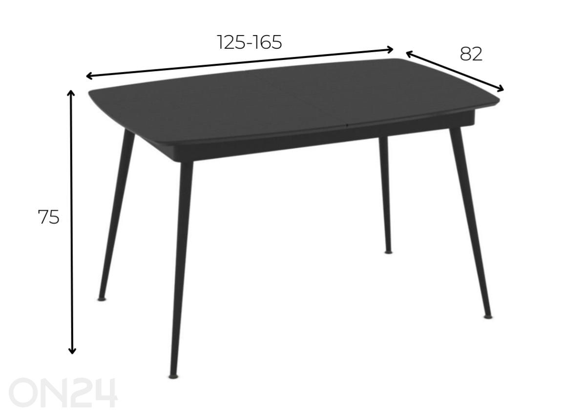Удлиняющийся обеденный стол Yense 80x125/165 увеличить размеры
