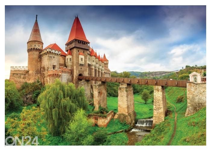 Флизелиновые фотообои Transylvanian Corvin Castle with Wooden Bridge 368x254 см увеличить