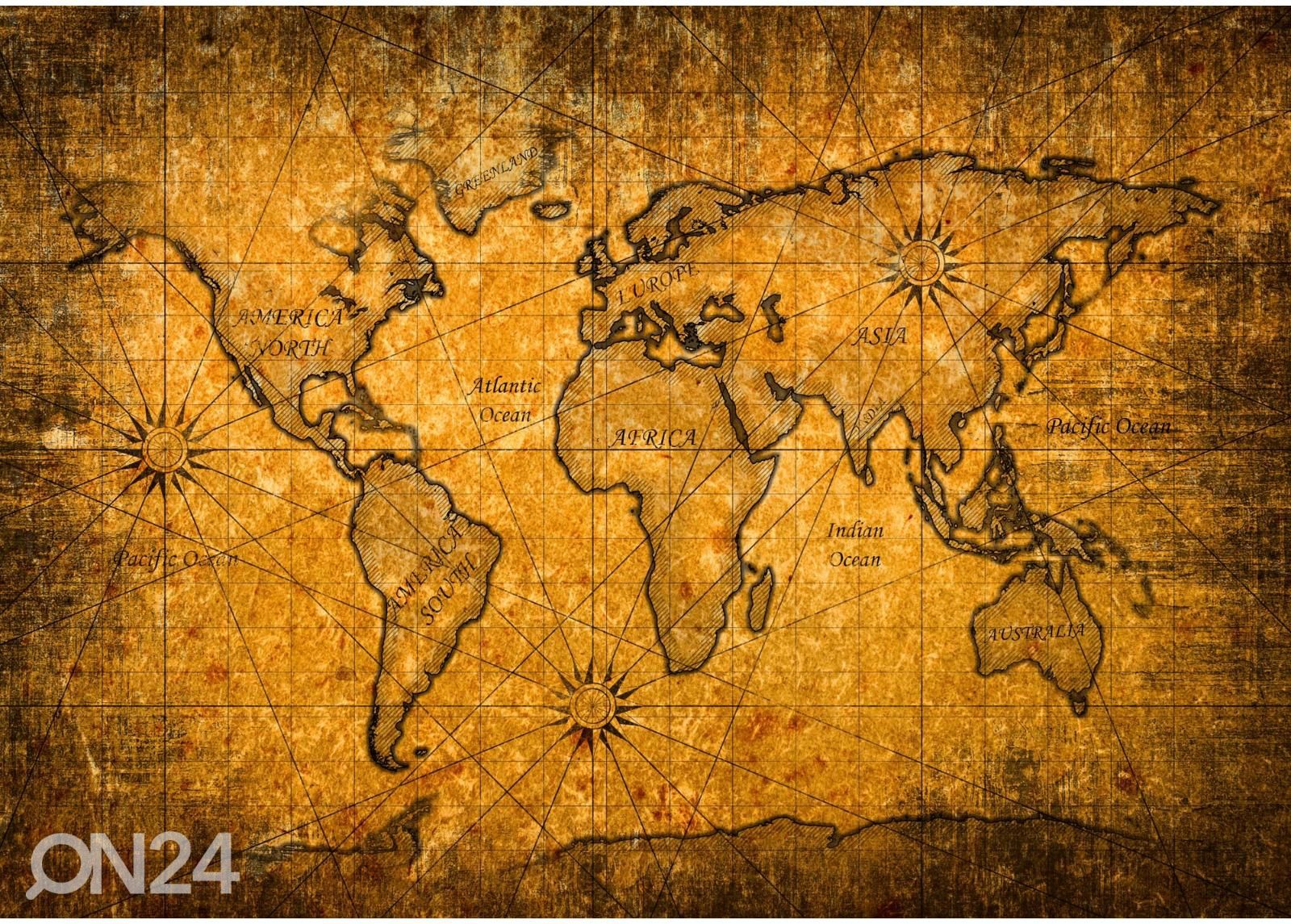 Флизелиновые фотообои Vintage World Map Ii увеличить