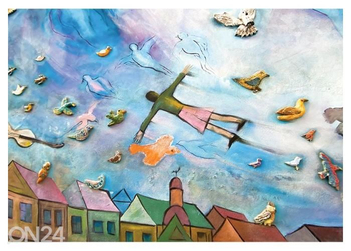 Флисовые фотообои Colorful Wall Inspired by Chagall 400x260 см увеличить
