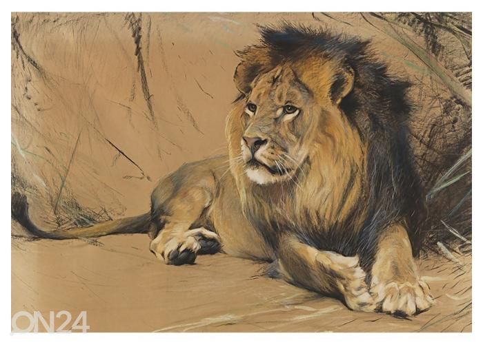 Флисовые фотообои Liegender Löwe by Wilhelm Kuhnert 400x260 см увеличить