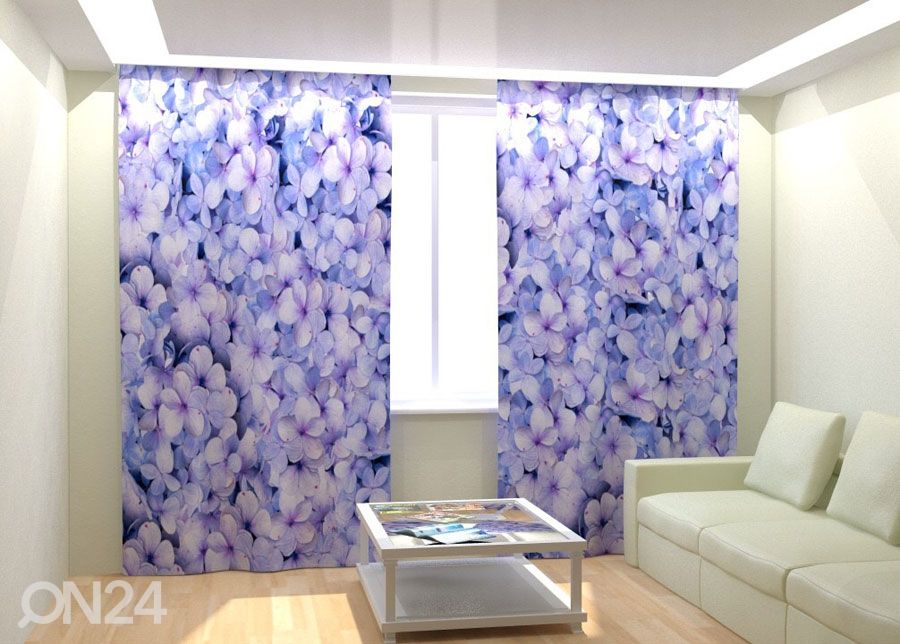 Фотошторы "Blue Hydrangea" 300x260 см увеличить