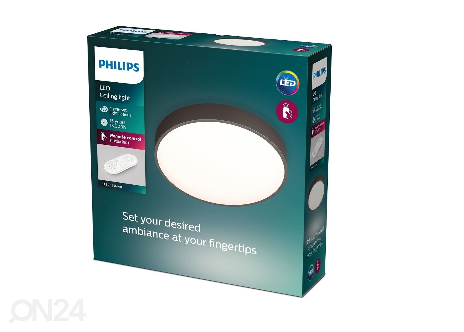 Функциональный потолочный светильник Philips Brown с беспроводным пультом дистанционного управления 28 Вт 2700-6500K увеличить