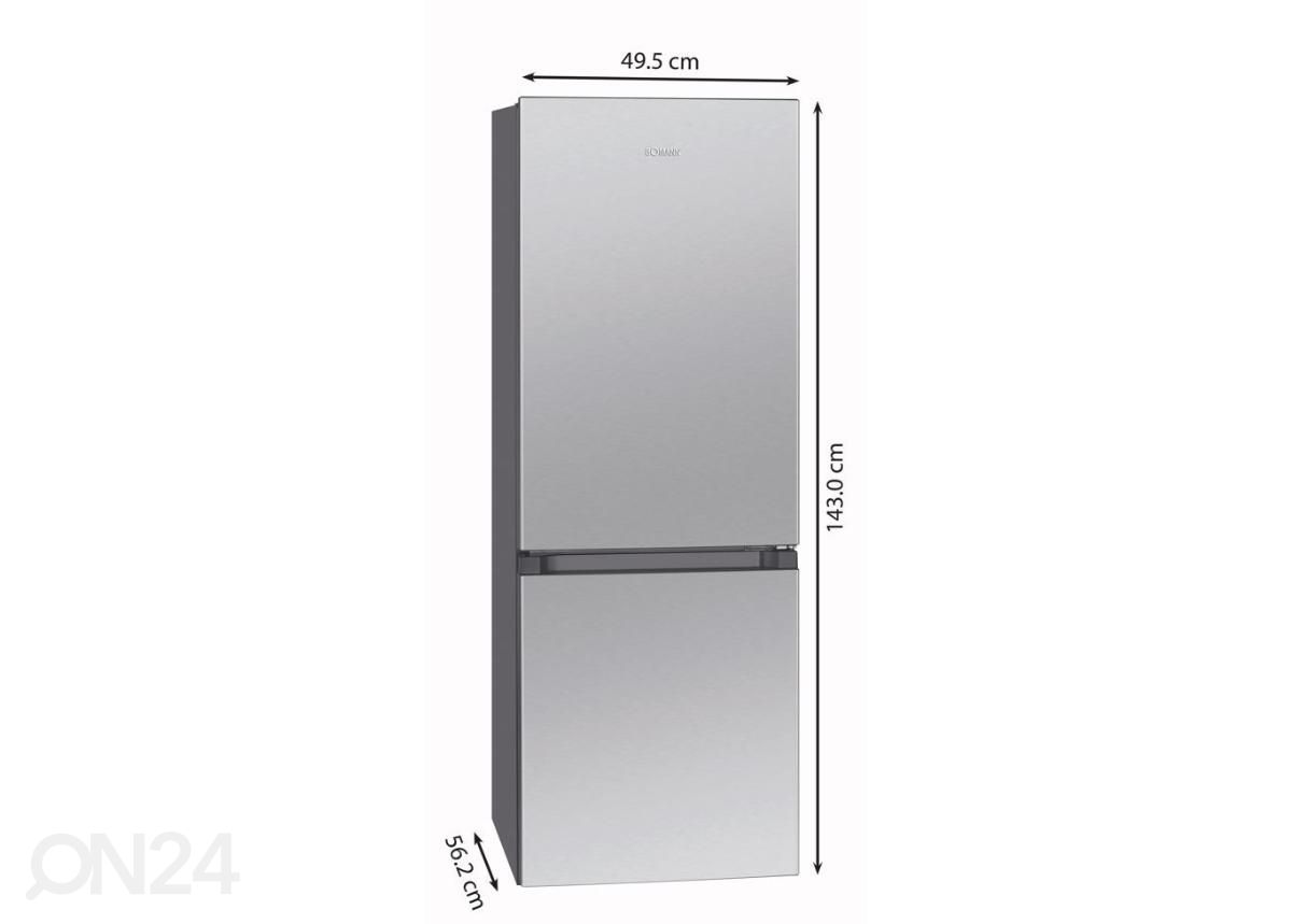 Холодильник Bomann KG322.1IX, inox увеличить размеры
