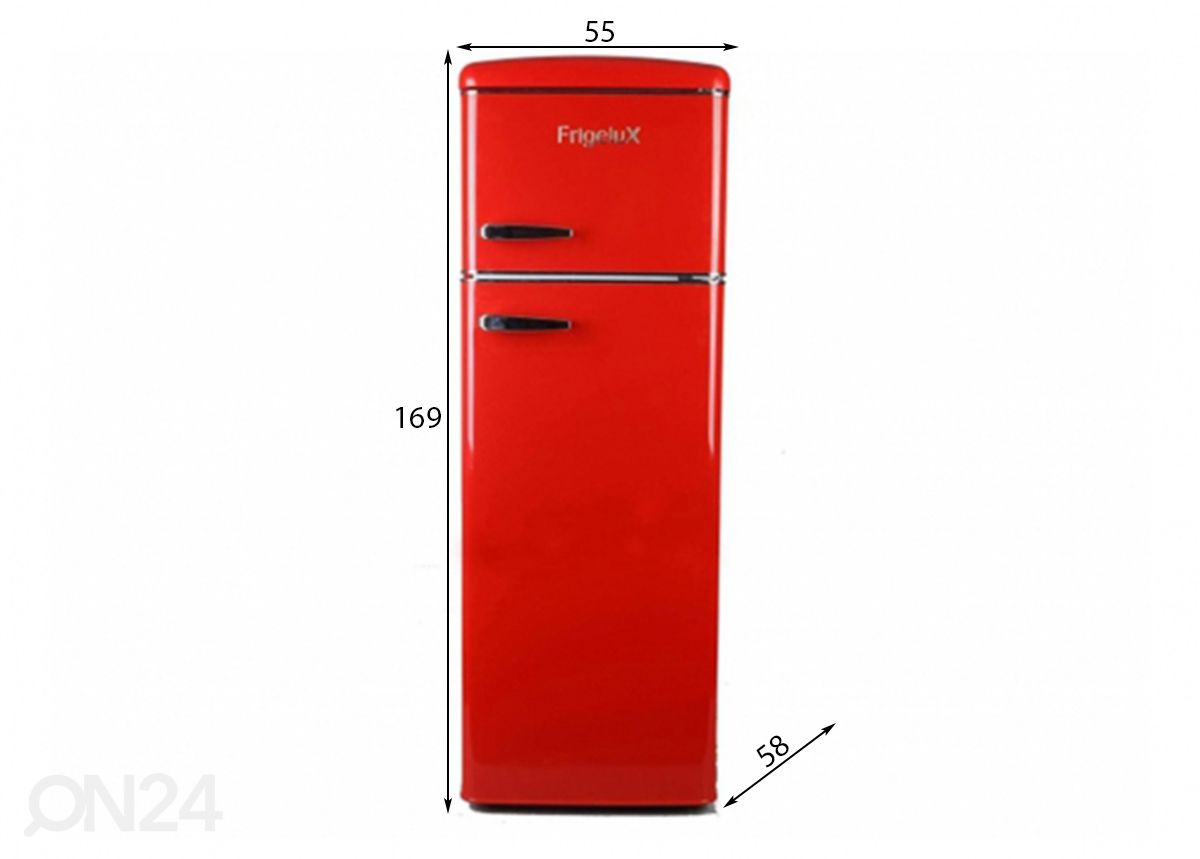 Холодильник Frigelux RFDP246RRA, красный увеличить размеры