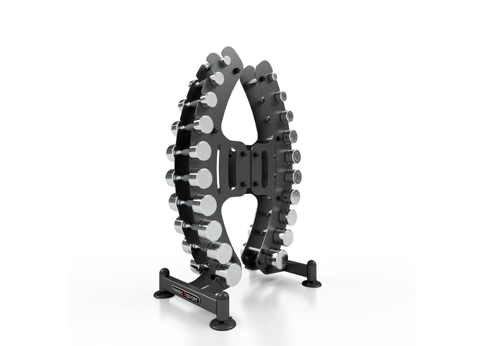 Хромированные гантели с подставкой 1-10 кг Marbo Sport увеличить