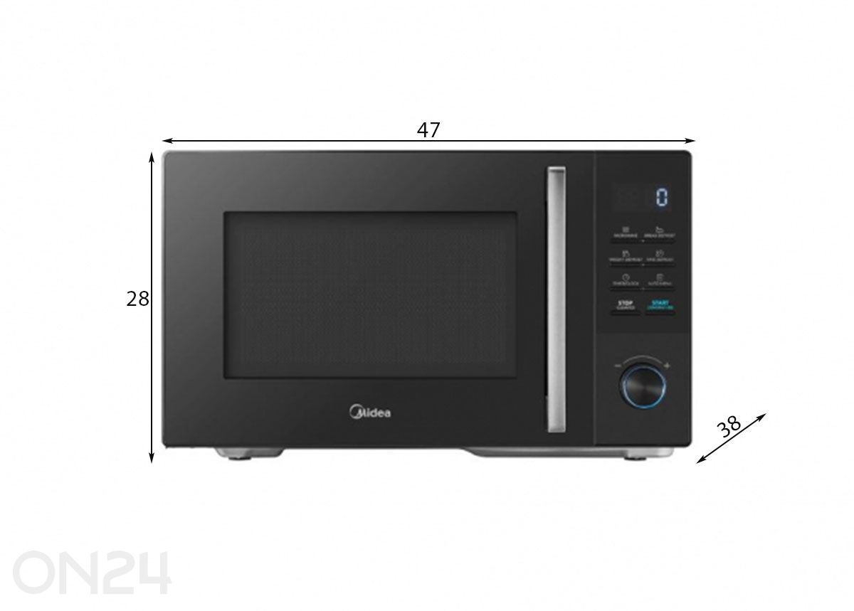 Цифровая микроволновая печь Midea MMO-AM25VB(BK), чёрная увеличить