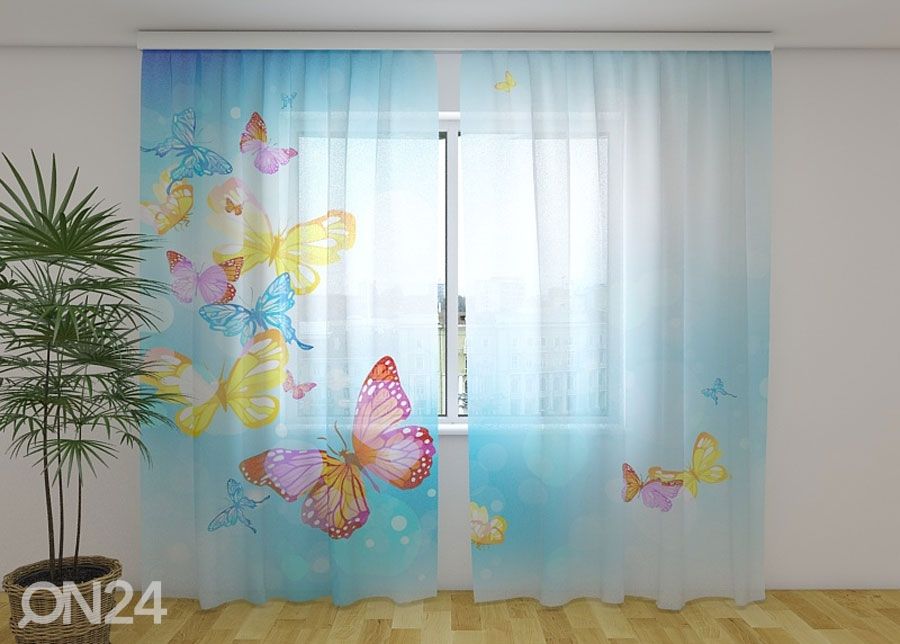 Шифоновая фотоштора Butterfly in the sky 240x220 cm увеличить