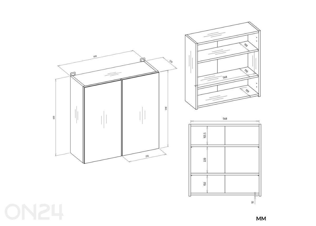 Шкафчик для ванной с зеркалом увеличить размеры