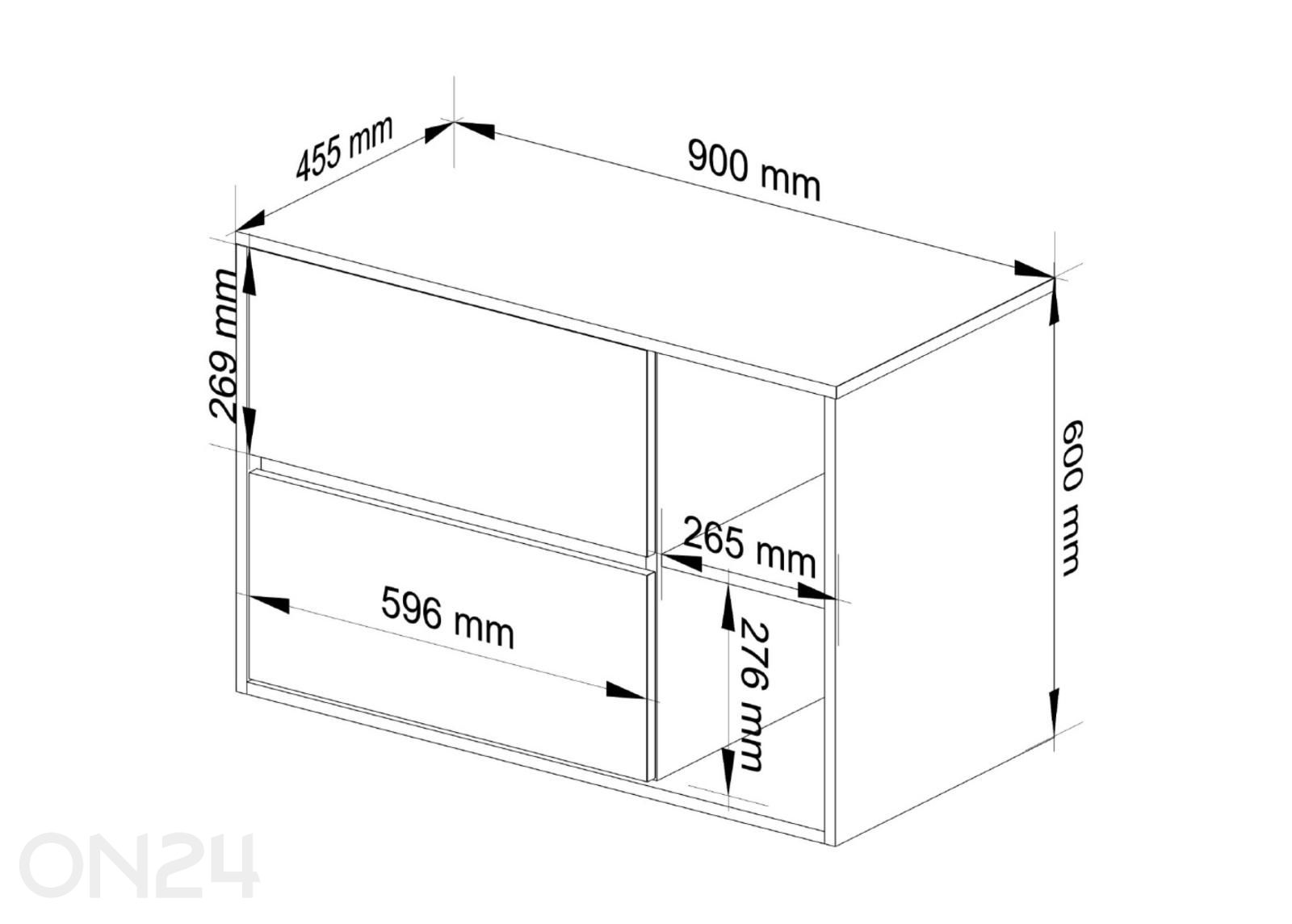 Шкафчик для ванной Vami увеличить размеры