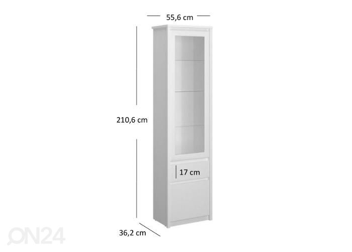 Шкаф-витрина увеличить размеры