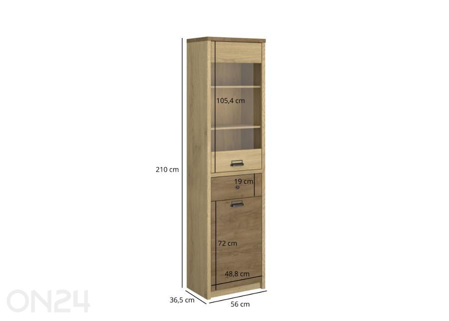 Шкаф-витрина Denzel увеличить размеры