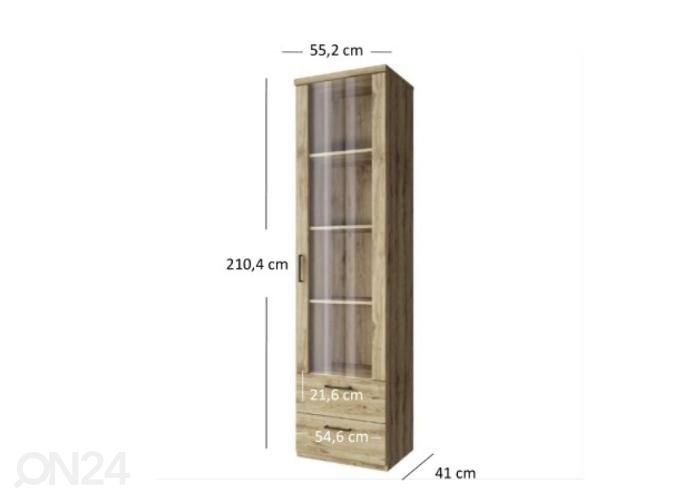Шкаф-витрина Doorset увеличить размеры