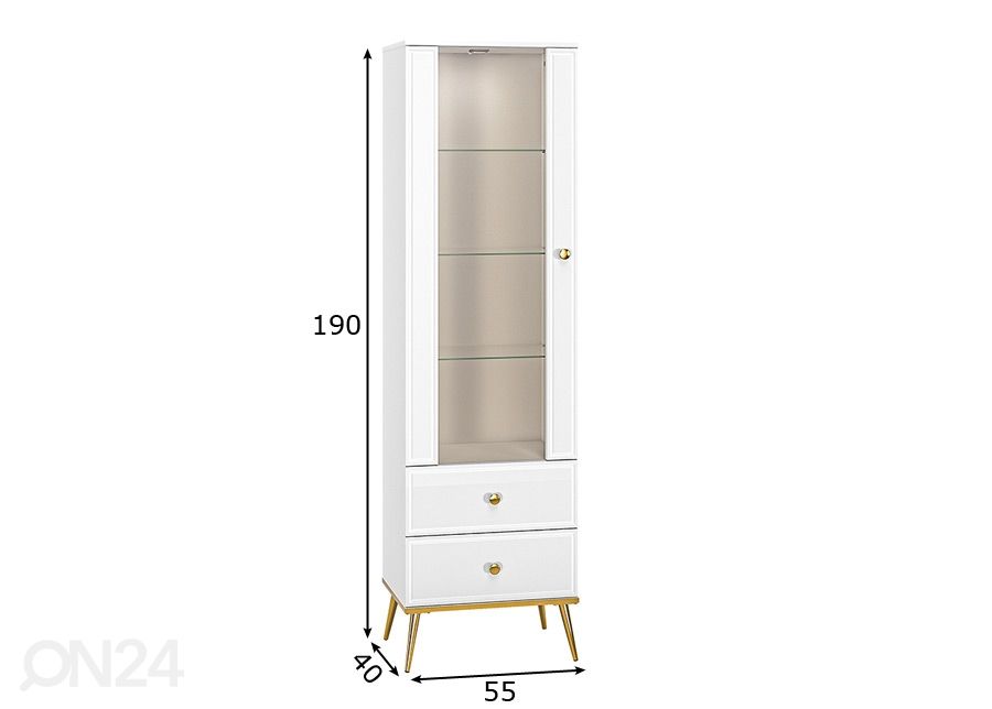 Шкаф-витрина Gloss 55 cm увеличить размеры