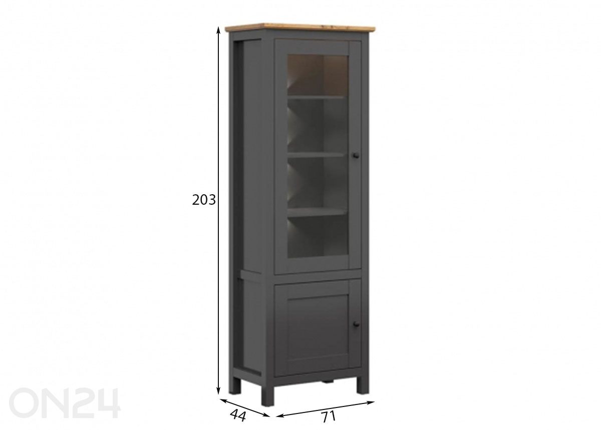 Шкаф-витрина Hesen увеличить размеры