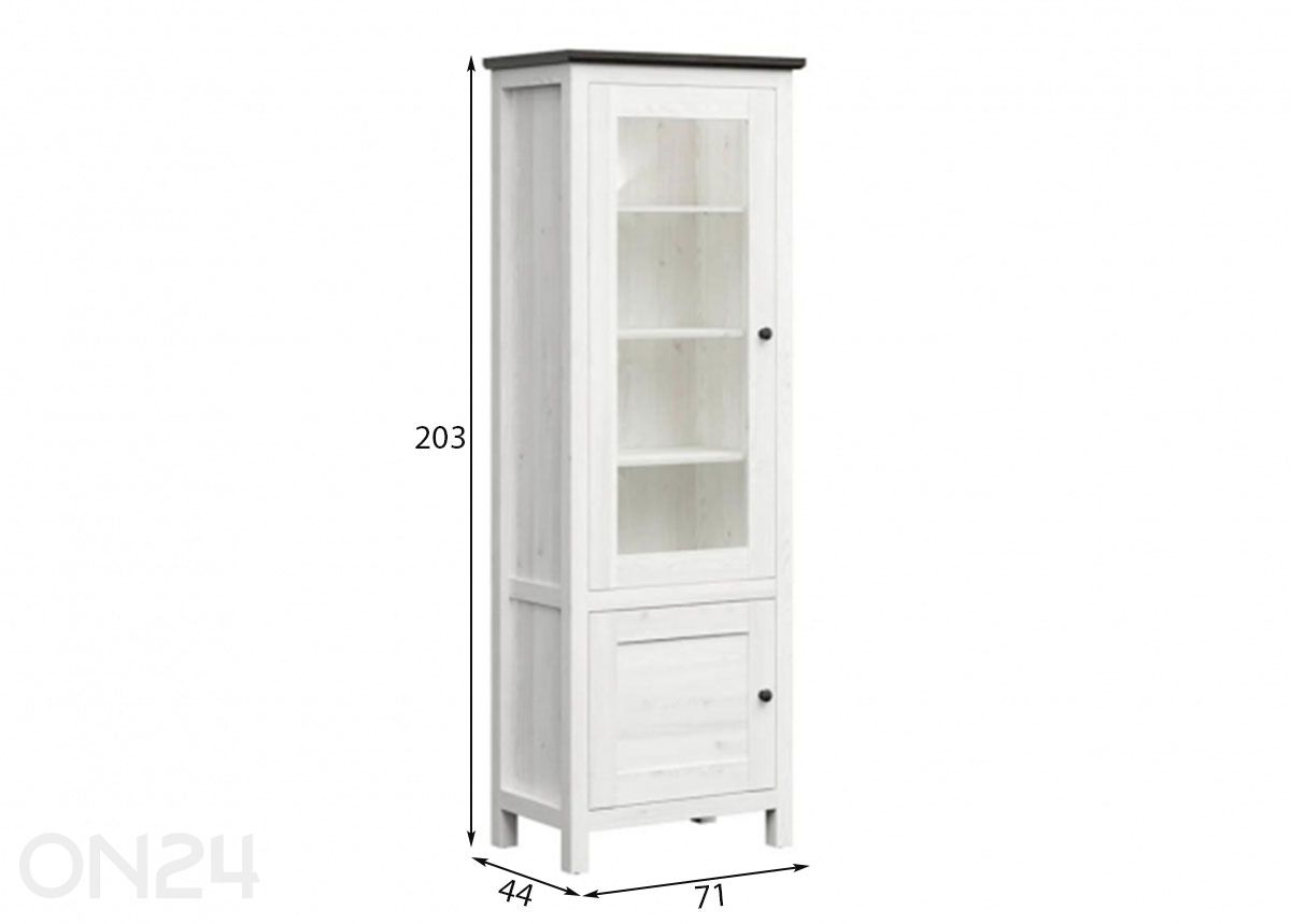 Шкаф-витрина Hesen увеличить размеры