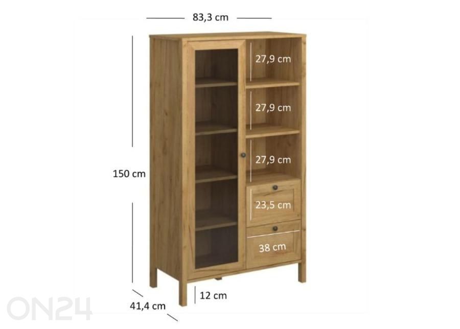 Шкаф-витрина Klark 83,3 см увеличить размеры
