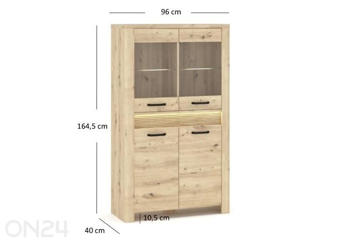 Шкаф-витрина Moris 96 см + LED увеличить размеры
