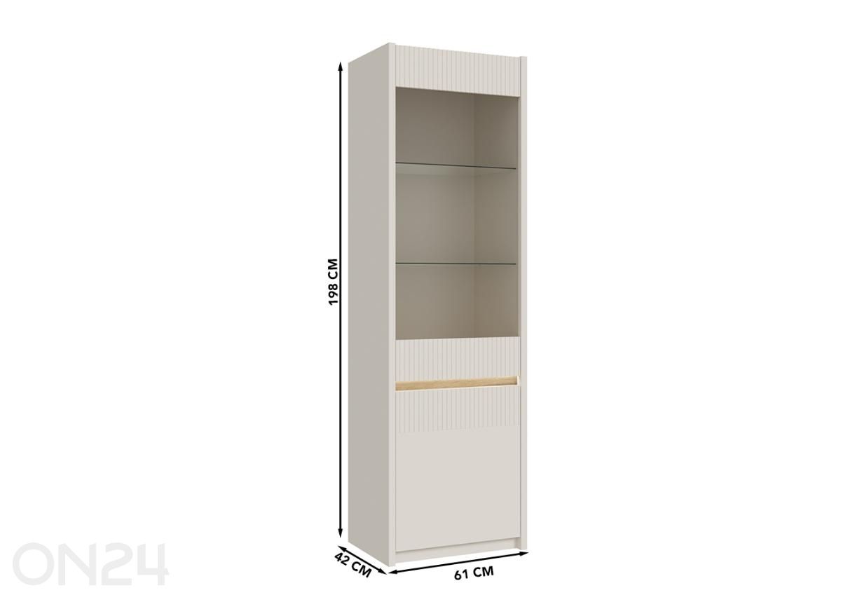 Шкаф-витрина Oak Squere увеличить размеры