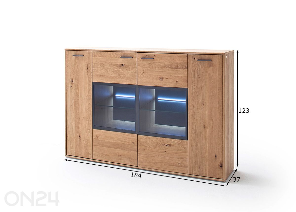 Шкаф-витрина Portland увеличить размеры