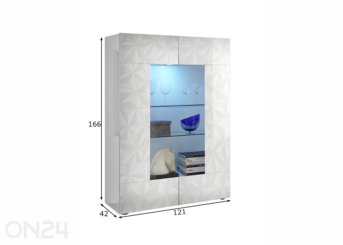 Шкаф-витрина Prisma увеличить размеры