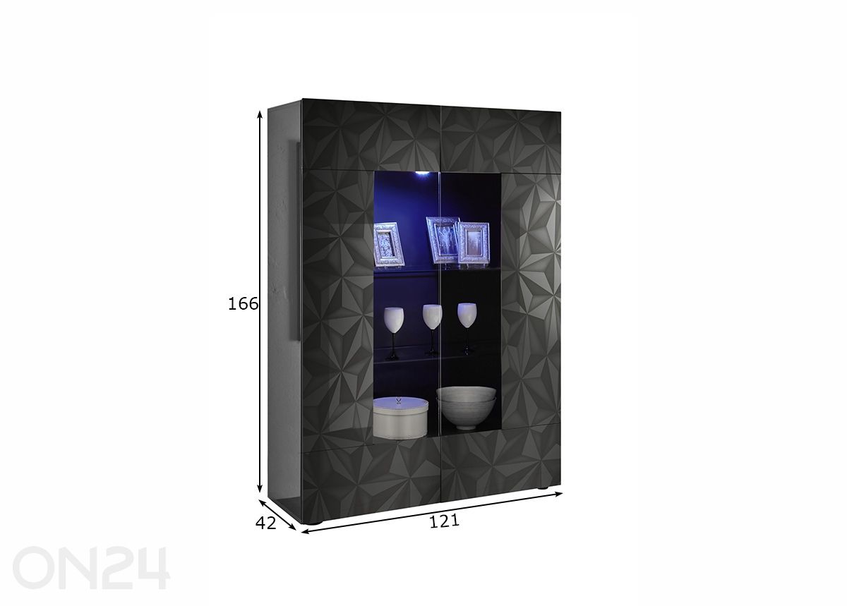 Шкаф-витрина Prisma увеличить размеры