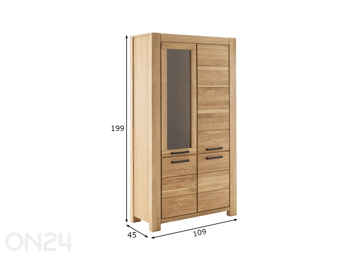 Шкаф-витрина Silias 109 см увеличить размеры