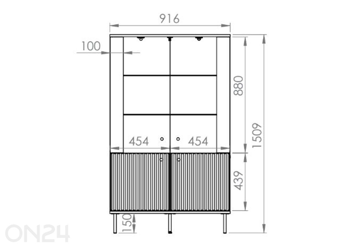 Шкаф-витрина Sophie увеличить размеры