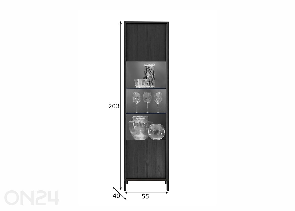 Шкаф-витрина Steel увеличить размеры