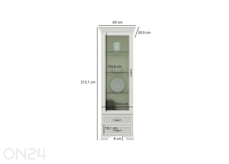 Шкаф-витрина Tiffany II увеличить размеры