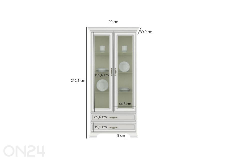 Шкаф-витрина Tiffany II увеличить размеры