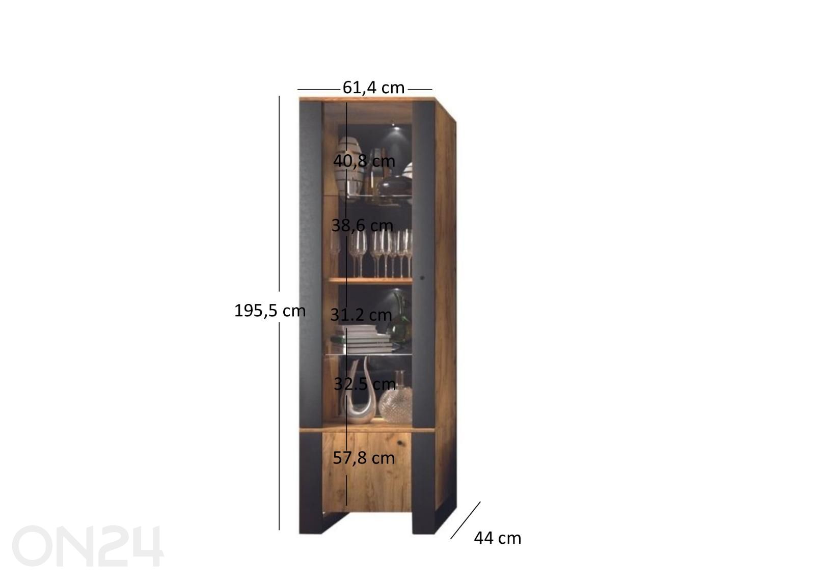 Шкаф-витртна Wood увеличить размеры