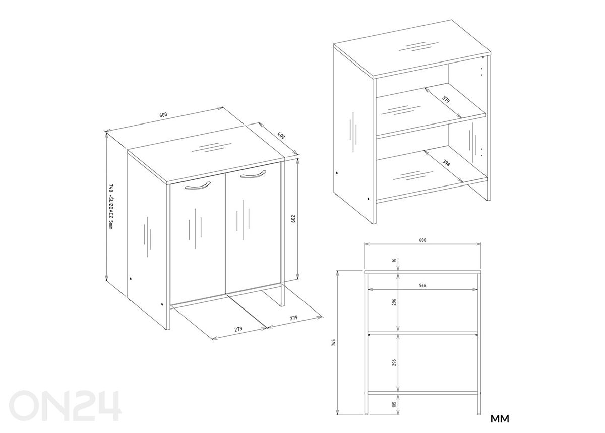 Шкаф в ванную Nina увеличить размеры