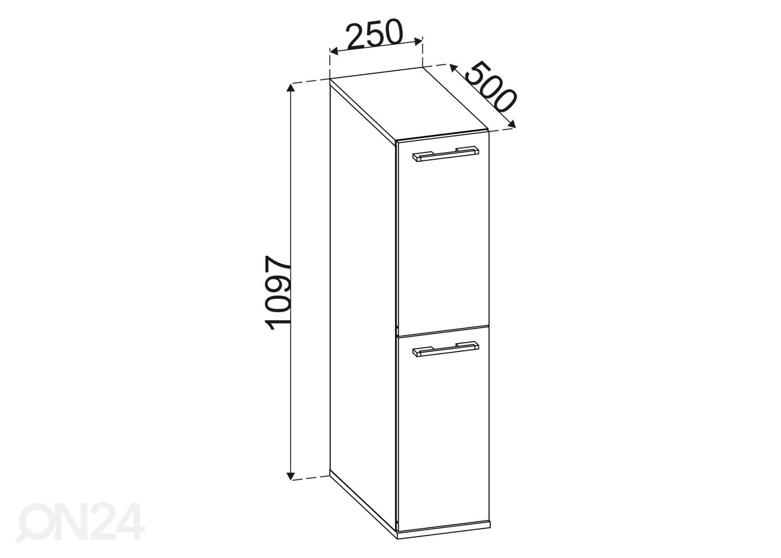 Шкаф в ванную Sadilo L 25 cm увеличить размеры