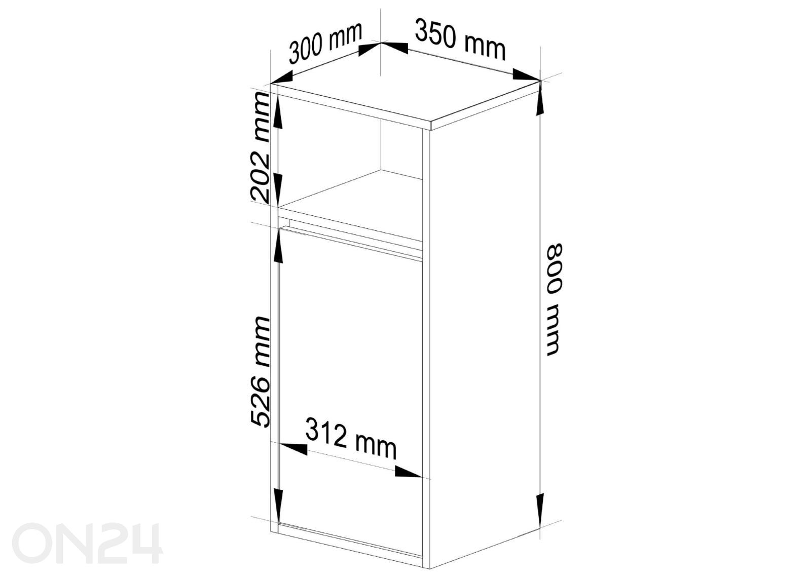 Шкаф в ванную Vami увеличить размеры