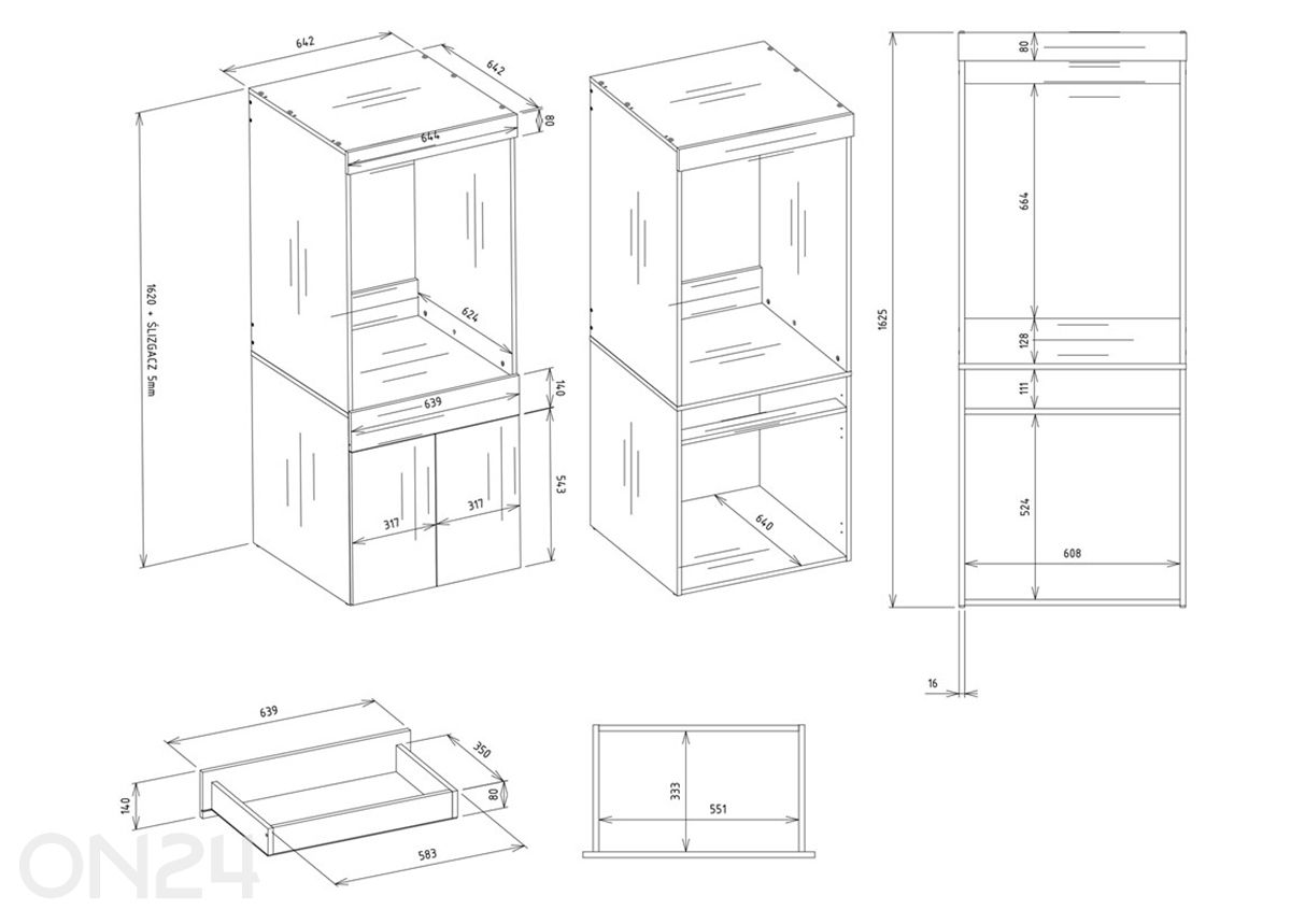 Шкаф для стиральной машины Twin увеличить размеры