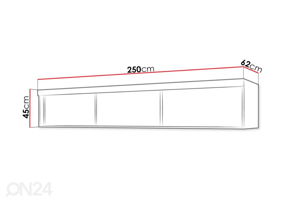 Шкаф настенный 250 cm увеличить размеры