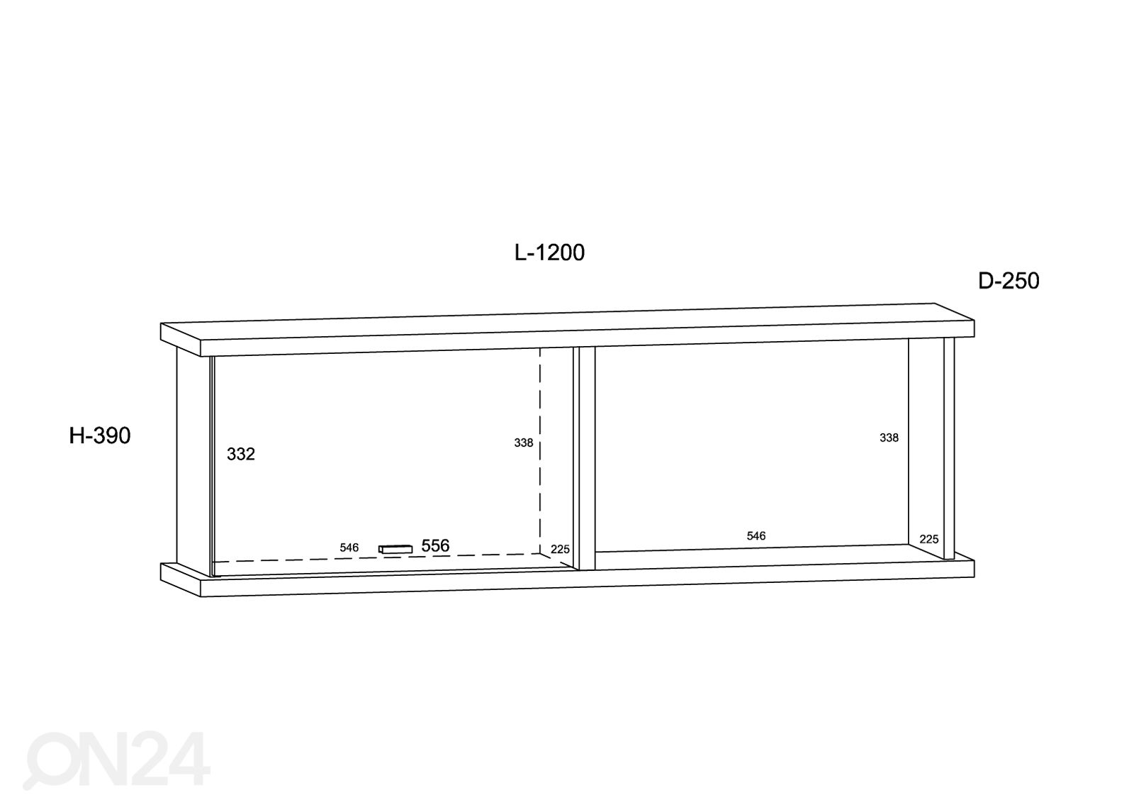 Шкаф настенный Fermoy 120 cm увеличить размеры