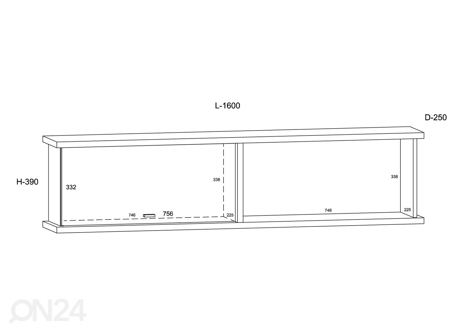 Шкаф настенный Fermoy 160 cm увеличить размеры