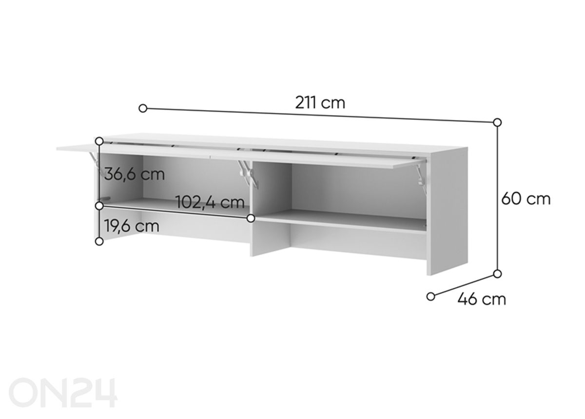 Шкаф настенный Lenart BED CONCEPT увеличить размеры