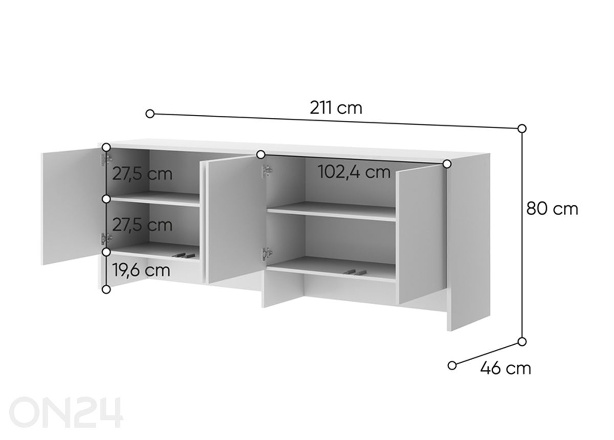 Шкаф настенный Lenart BED CONCEPT увеличить размеры