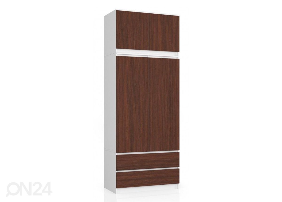 Шкаф платяной 90 cm, белый/венге увеличить