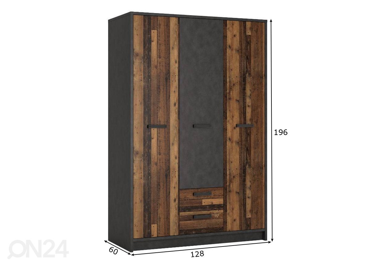 Шкаф платяной Nubi 128 cm увеличить размеры